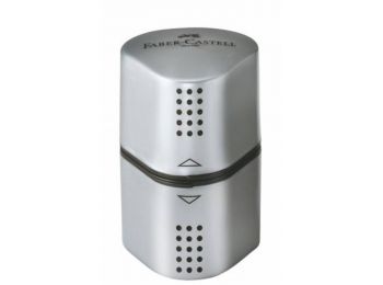 Hegyező, háromlyukú, FABER-CASTELL Grip 2001 Trio, szürk