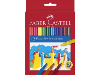 Filctoll készlet, FABER-CASTELL, 12 különböző szín (TF