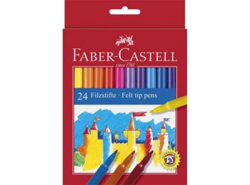 Filctoll készlet, FABER-CASTELL, 24 különböző szín (TF