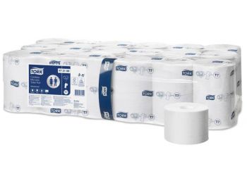 Toalettpapír, T7 rendszer, 2 rétegű, 13,1 cm átmérő, Advanced, TORK Mid-size, fehér (KHH566)