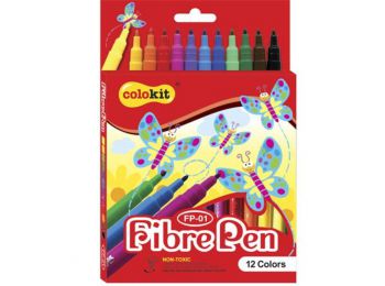 Filctoll készlet, COLOKIT FibrePen, 12 különböző szín (FOFP01)