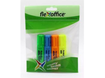 Szövegkiemelő, 1-4 mm, FLEXOFFICE HL05, 4 különböző sz