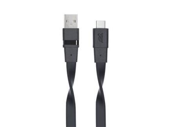 USB kábel, USB - USB-C 3.0, 1,2 m, RIVACASE 6003 BK12, fekete (RUK6003BK12)