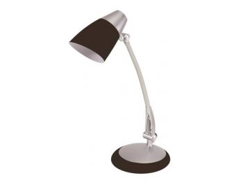 Asztali lámpa, kompakt fénycső, 15 W, ALBA Fluofit, fekete (VFLUOFITN)