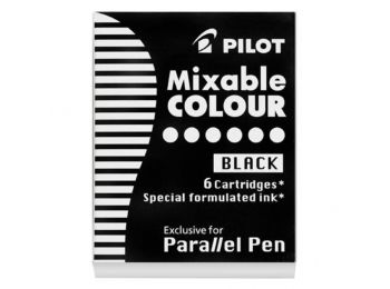 Töltőtoll patron, PILOT Parallel Pen, fekete (PICPS6B)