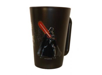 Üvegbögre, fekete, Star Wars Darth Vader dekorral, 270ml (