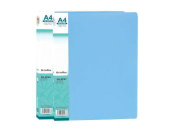 Villámzáras mappa, PP, A4, FLEXOFFICE FO-CF02, kék (FOCF0