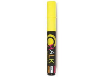 Krétamarker, 2,5 mm, FLEXOFFICE Chalkmarker, sárga (FOCM01