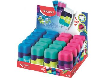 Hegyező és radír display, kétlyukú, tartályos, MAPED C