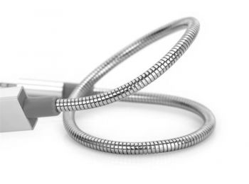 USB kábel, USB - micro USB, 0,3 m, VERBATIM, ezüst (KV4886