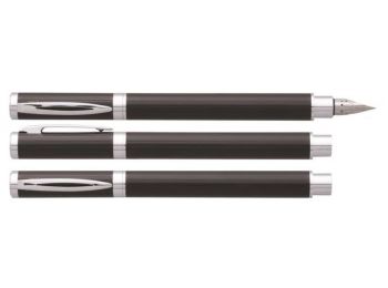 Töltőtoll, M, fekete tolltest, krómszínű klip, VUARNET 