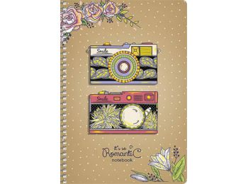 Spirálfüzet, A5, kockás, 96 lap, keményfedeles, SHKOLYAR