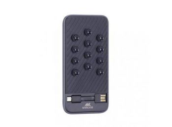 Hordozható akkumulátor, microUSB, USB-C adapter, telefonra