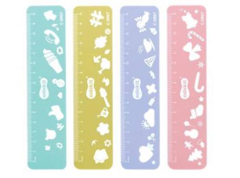 Vonalzó, műanyag, rugalmas, 15 cm, COLOKIT C-SR07, vegyes 