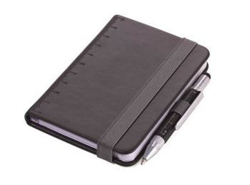 Jegyzetfüzet, exkluzív, A7, pontrácsos, 64 lap, keményfe