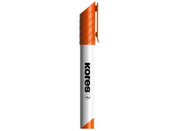 Tábla- és flipchart marker, 1-3 mm, kúpos, KORES K-Marker, narancssárga (IK20834)