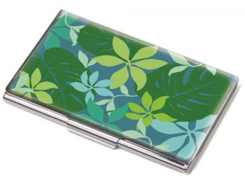 Névjegykártyatartó tárca, fém, 11 db-os, TROIKA Green J