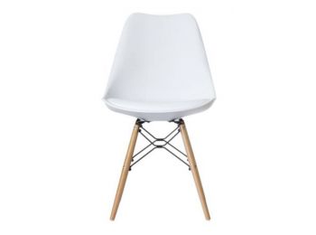Szék, műanyag, falábbal, 2 db,  PAPERFLOW Dogewood fehér