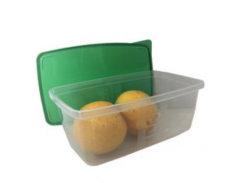 Ételtartó doboz+fedő, szögletes, műa., 3db-os szett, 0,