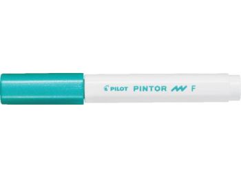 Dekormarker, 1 mm, PILOT Pintor F, metál zöld (PDMPTFMZ)