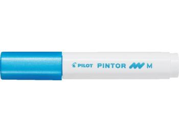 Dekormarker, 1,4 mm, PILOT Pintor M, metál kék (PDMPTMMK)