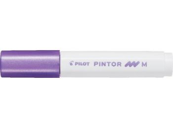 Dekormarker, 1,4 mm, PILOT Pintor M, metál lila (PDMPTMML)