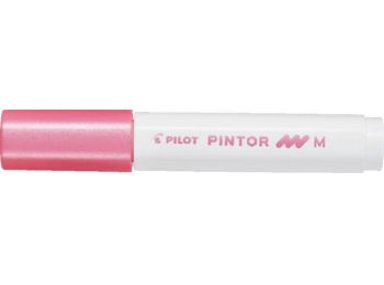 Dekormarker, 1,4 mm, PILOT Pintor M, metál rózsaszín (PDM