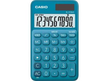 Zsebszámológép, 10 számjegy, CASIO SL 310 kék (GCSL310B