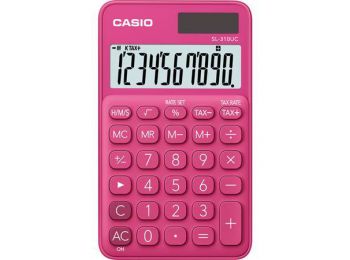 Zsebszámológép, 10 számjegy, CASIO SL 310, rózsaszín (GCSL310RD)