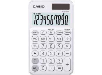 Zsebszámológép, 10 számjegy, CASIO SL 310 fehér (GCSL310WE)