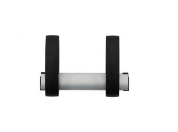 Ruhafogas, fali, fém, 2 db akasztóval, ALBA, fekete –ez