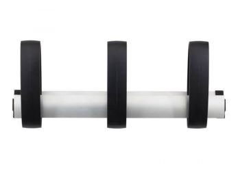 Ruhafogas, fali, fém, 3 db akasztóval, ALBA, fekete –ez�