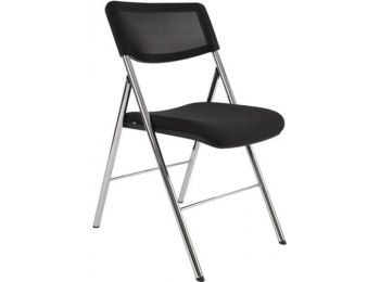 Összecsukható szék, fém és szövet, ALBA CPDIVA, ezüst