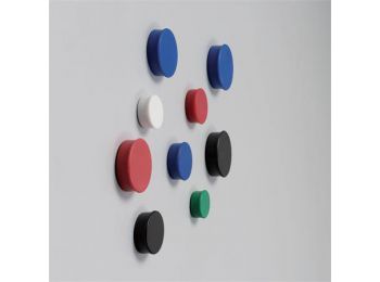 Mágneskorong, 20 mm, 10 db, NOBO, vegyes (VN1016)