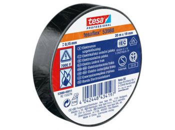 Szigetelőszalag, 19 mm x 20 m, TESA Professional, fekete (T