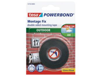Ragasztószalag, kétoldalas, kültéri, 19 mm x 1,5 m, TESA Powerbond (TE55750)