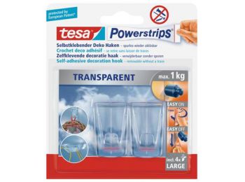 Műanyag akasztó ragasztócsíkkal, TESA Powerstrips®, át