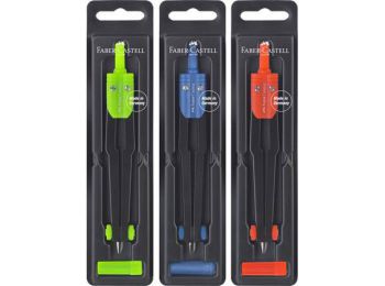 Körző, fém, heggyel, FABER-CASTELL, vegyes (TFC174101)
