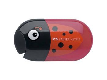 Hegyező és radír, kétlyukú, tartályos, FABER-CASTELL, 