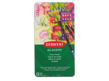 Színes ceruza készlet, DERWENT Academy, 12 különböző szín (E2301937)