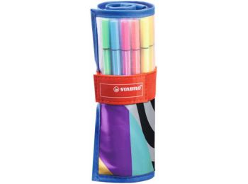 Rostirón, készlet, STABILO Pen 68, 25 különböző szín 