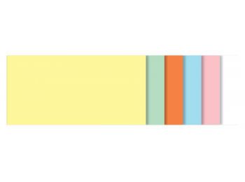 Moderációs kártyák, szögletes,10x20 cm, 6 szín, SIGEL, vegyes színek (SDMU100)