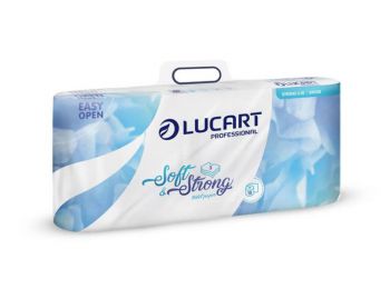 Toalettpapír, 3 rétegű, kistekercses, 10 tekercs, LUCART Soft and Strong, fehér (UBC39)