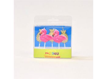 Gyertya szett, születésnapi, flamingó (PT10180629158)