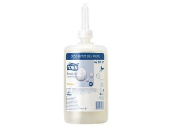 Folyékony szappan, 1 l, kozmetikum, S1 rendszer, TORK Érzékeny bőrre, fehér (KHH045U)