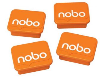 Mágnesek fehértáblához 4 db, NOBO narancs (VN5327)