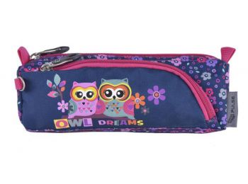 Tolltartó, cipzáras, PULSEOwl Dreams, lila-rózsaszín (PL