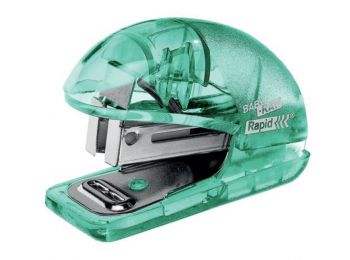 Tűzőgép, mini, 24/6, 26/6, 10 lap, RAPID Colour` Ice, zöld (E5001326)