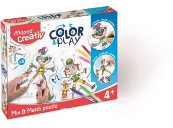 Kreatív készségfejlesztő készlet, MAPED CREATIV, Color and Play színező és puzzle (IMAC907001)