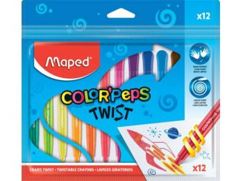 Zsírkréta, kitekerhető, MAPED Color`Peps, 12 különböző szín (IMA860612)